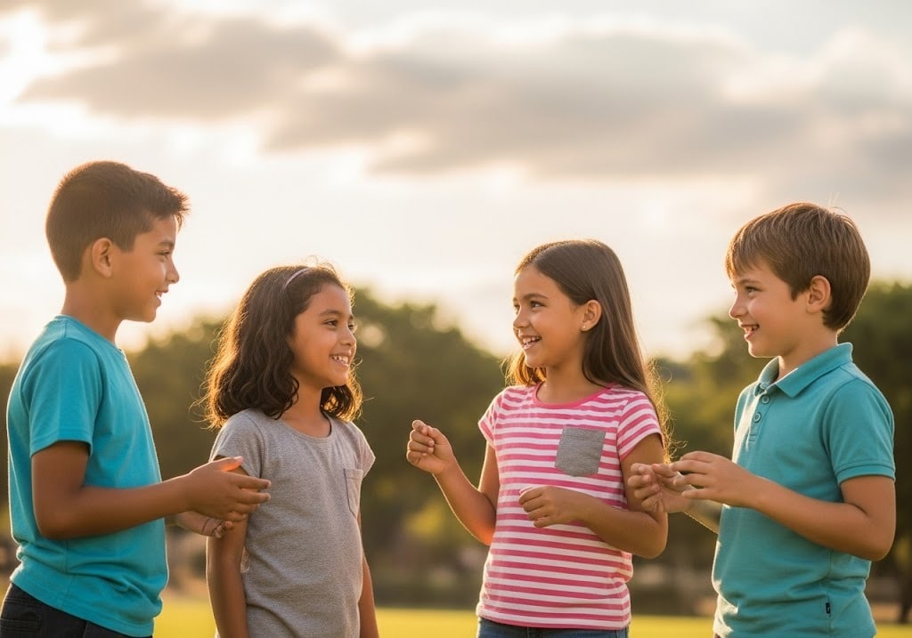 happy children at a residential children’s facility