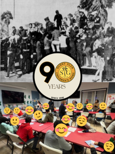 THEN AND NOW. Sunny Glen Children's Home celebrates 90 years of caring for children in South Texas. Top: Sunny Glen and Valley Boys Ranch children at a Christmas party sponsored by military recruiting offices at the Yuletide Iwo Jima in Harlingen. Bottom: Children gather for a holiday celebration on campus today.