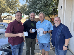 Brother Craig Keel (rightmost) and members of La Prada Drive Church of Christ smiling for a photo